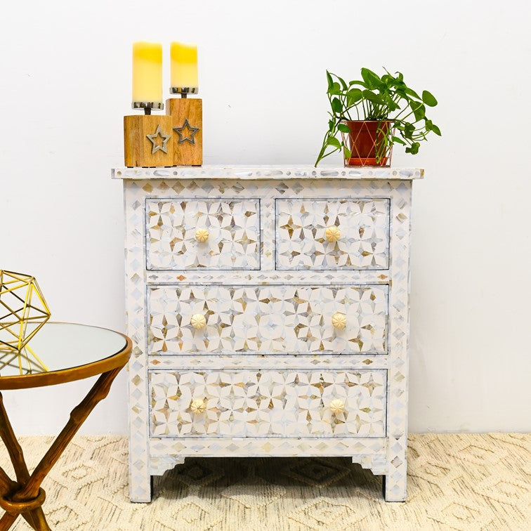Brian Mother of Pearl Inlay Chest of Drawer