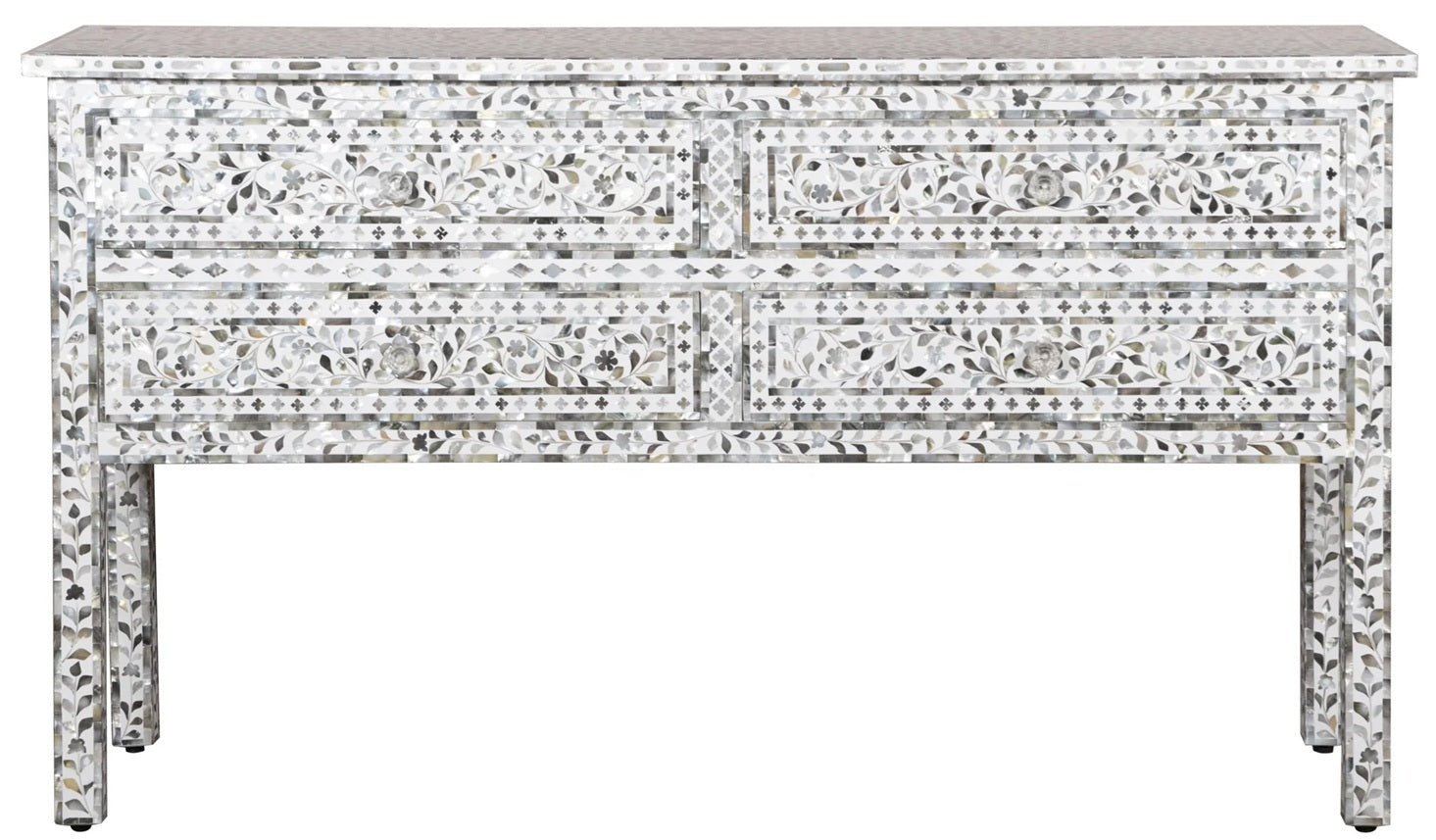 Peter Mother of Pearl Inlay Console Table