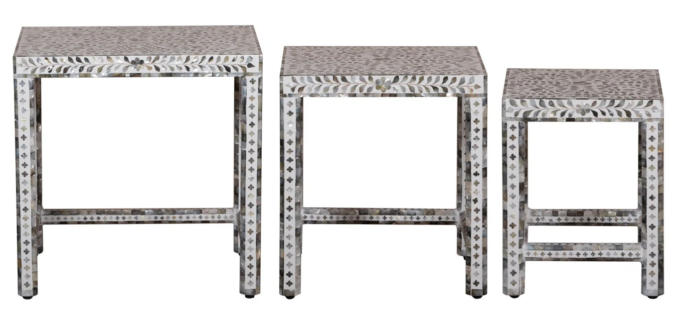 Ajay Mother of Pearl Inlay Nesting Table
