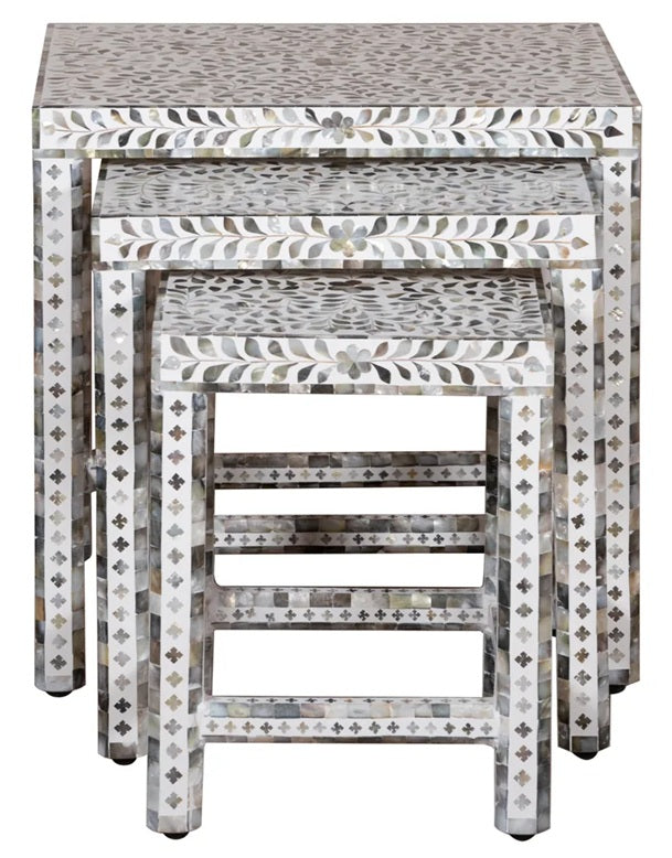 Ajay Mother of Pearl Inlay Nesting Table