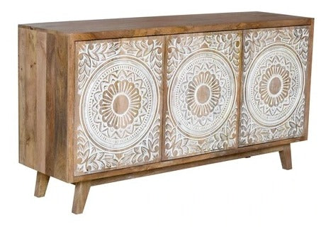 Criss Hand Carved Sideboard