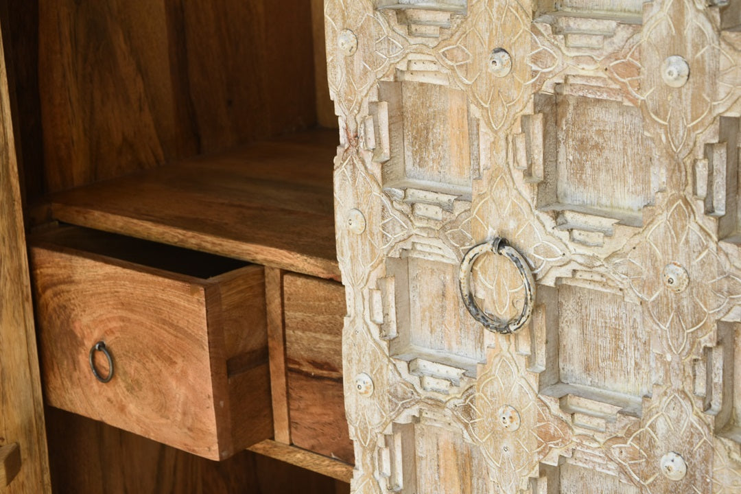 Mia Hand Carved Almirah