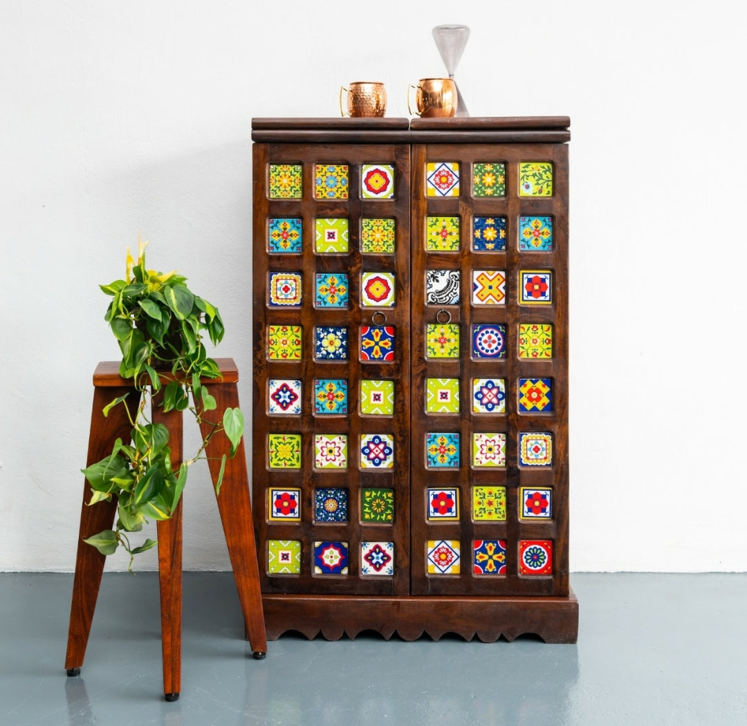 Jane Tile Bar Cabinet