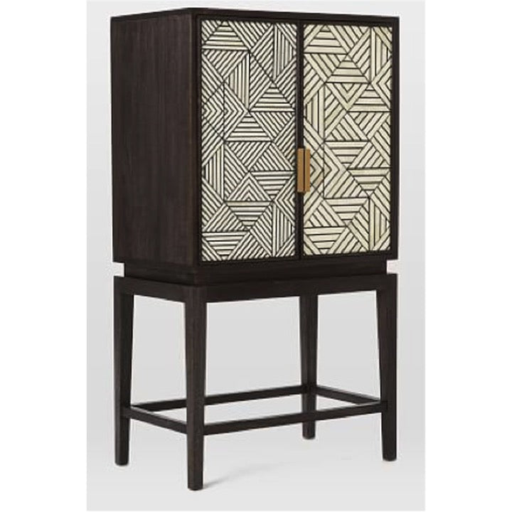 Kalpen Bone Inlay Bar Cabinet