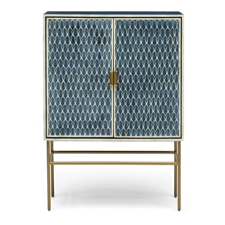 Max Bone Inlay Bar Cabinet