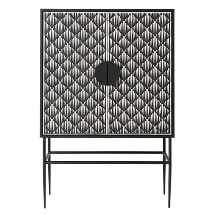Elvis Bone Inlay Bar Cabinet