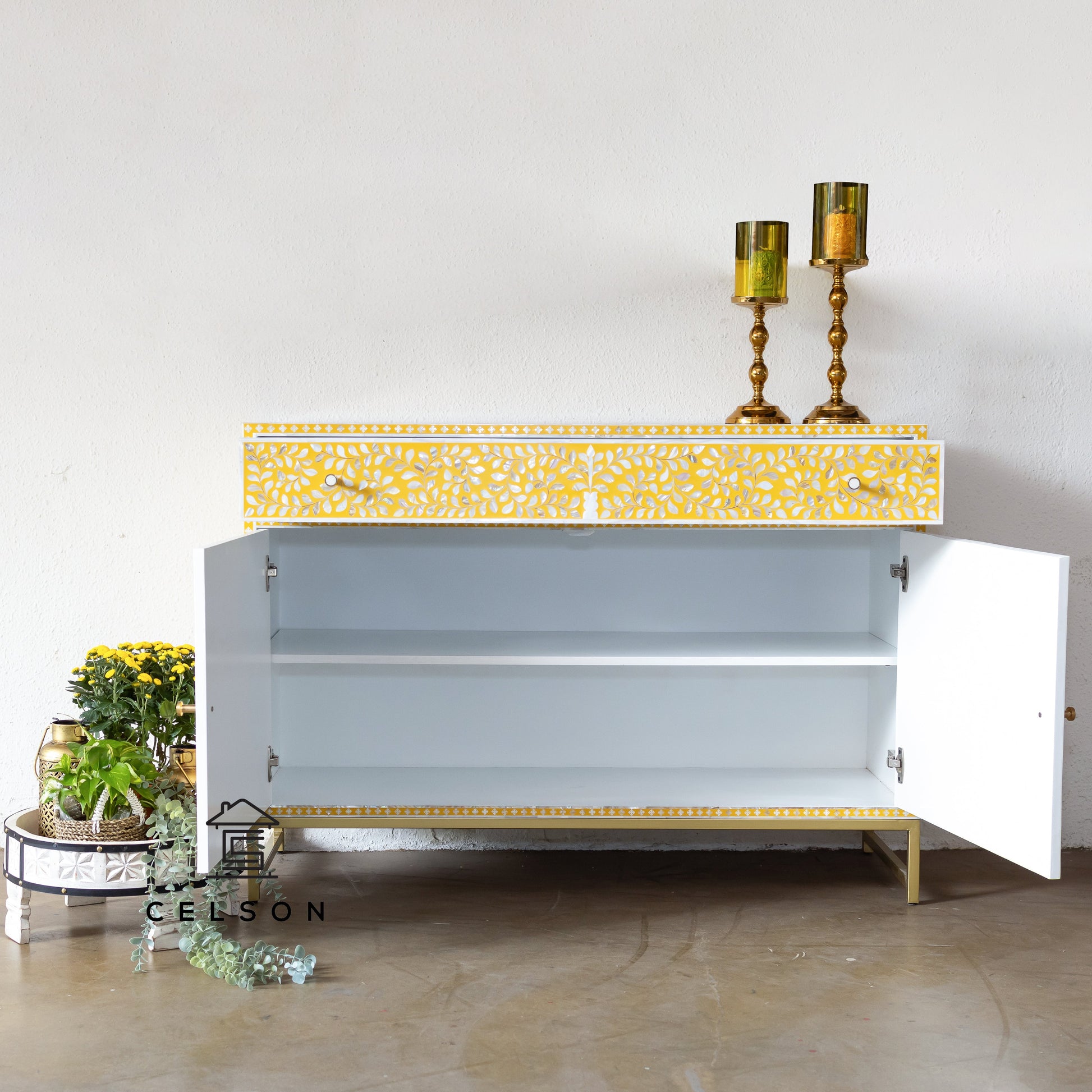 Sara Mother of Pearl Inlay Chest of Drawer