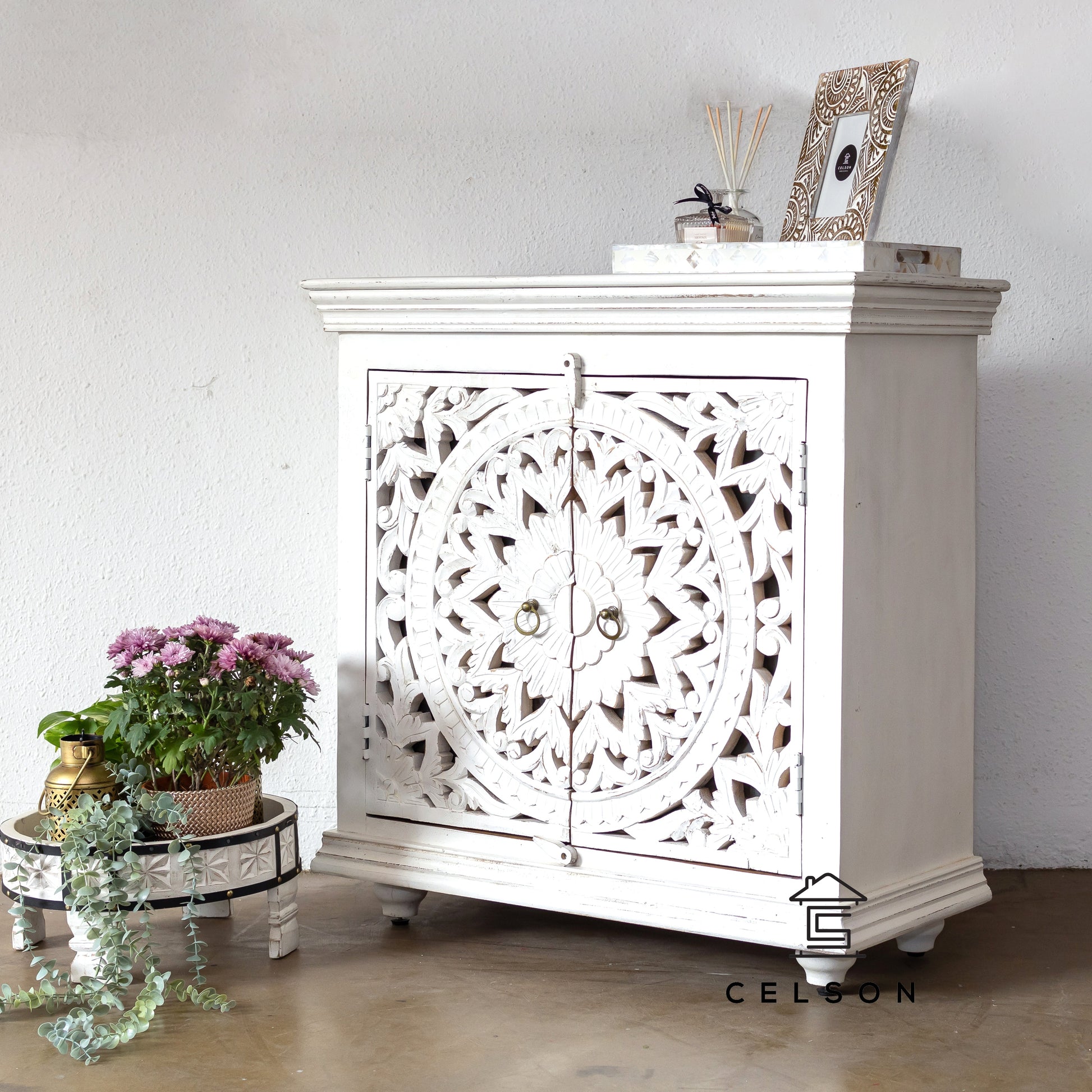 Aarushi Carved Wooden Cabinet