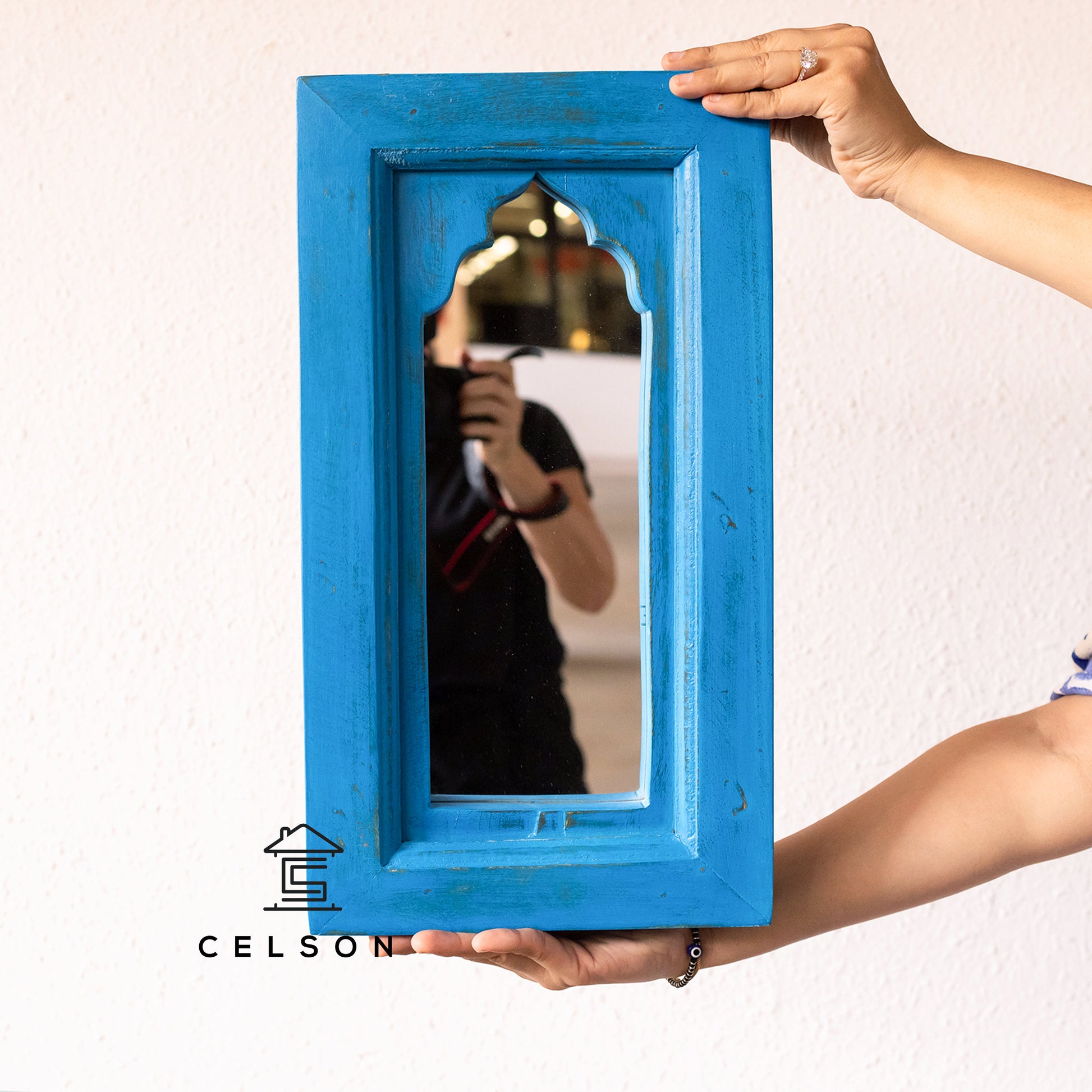 Aviel Multi Finish Wooden Mirror