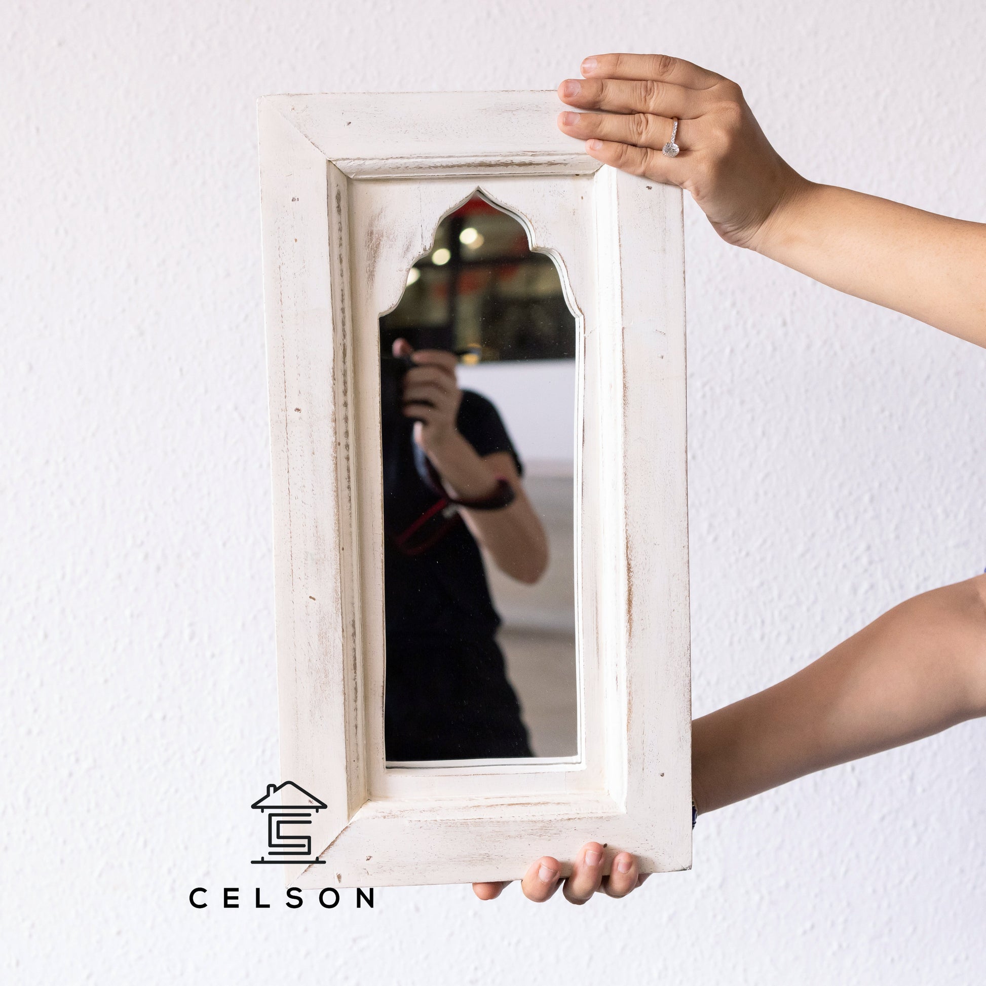 Aviel Multi Finish Wooden Mirror
