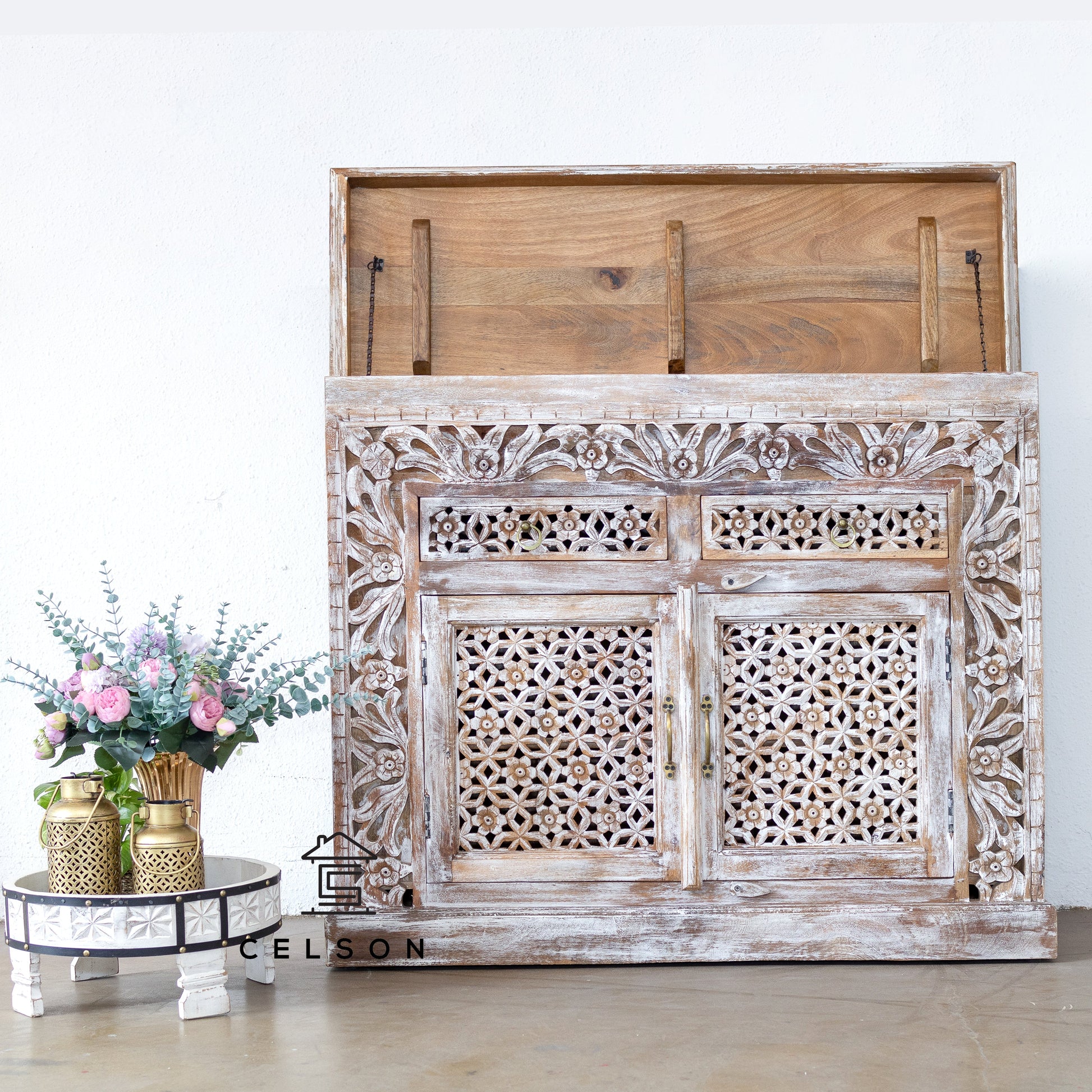 Biba Carved Wooden Cabinet