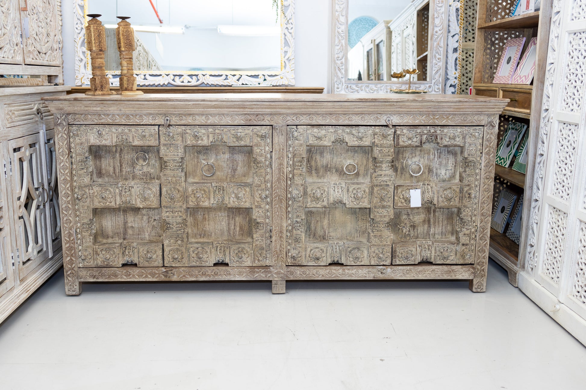 Daniel Hand Carved Wooden Sideboard
