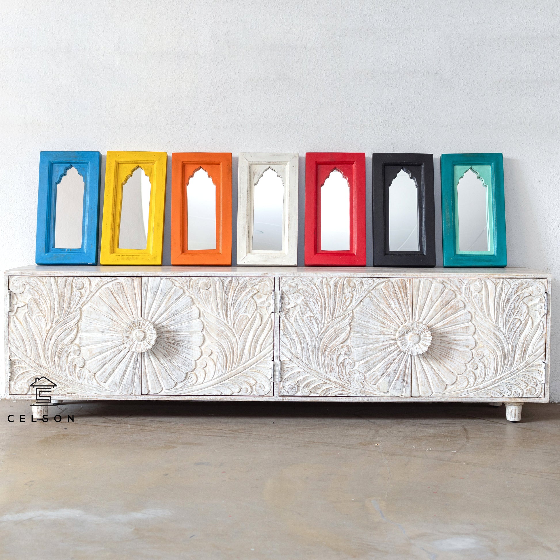Aviel Multi Finish Wooden Mirror