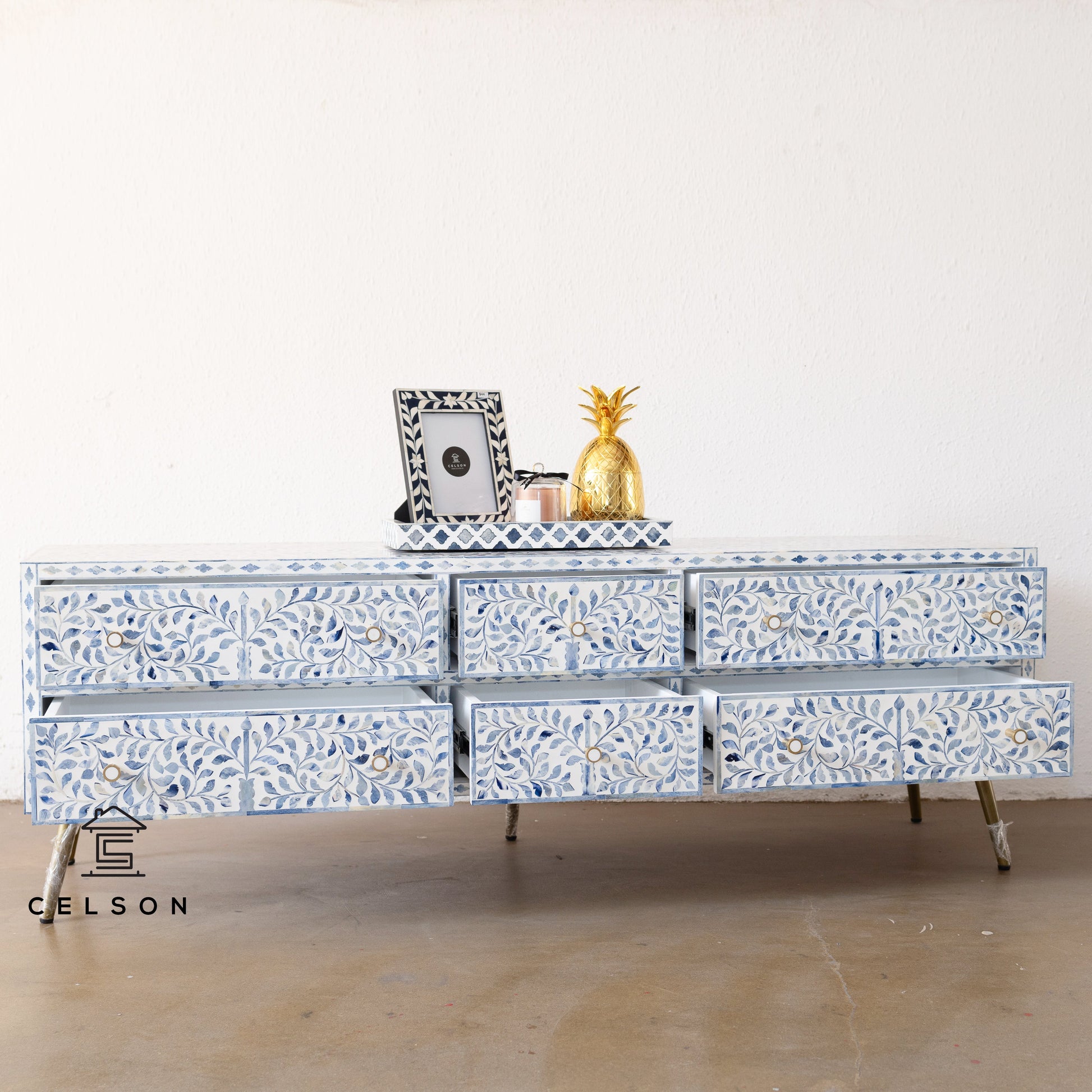 Neera Bone Inlay TV Cabinet