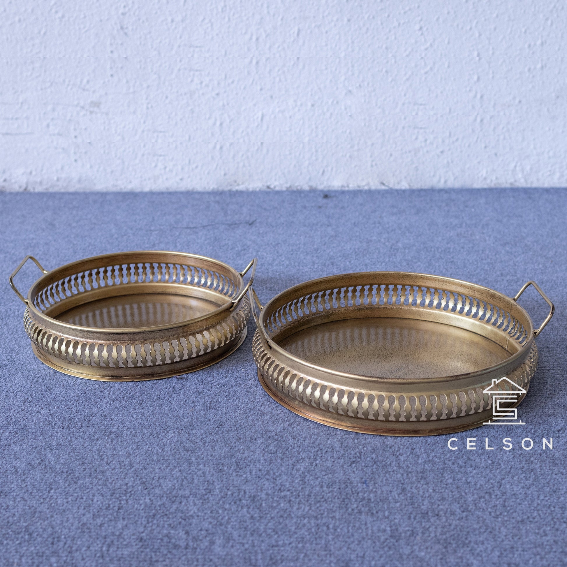 Yuna Brass Finish Tray