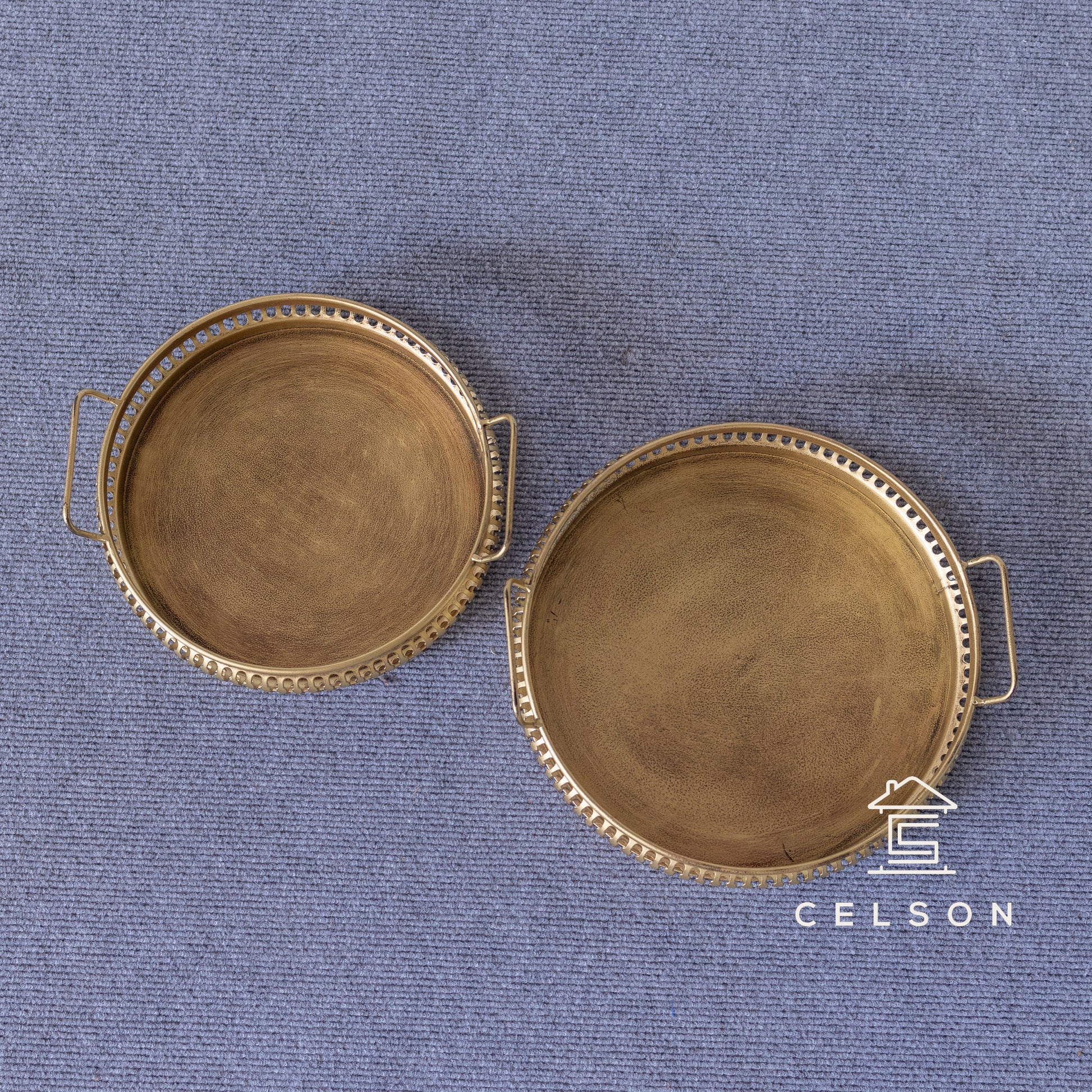 Yuna Brass Finish Tray