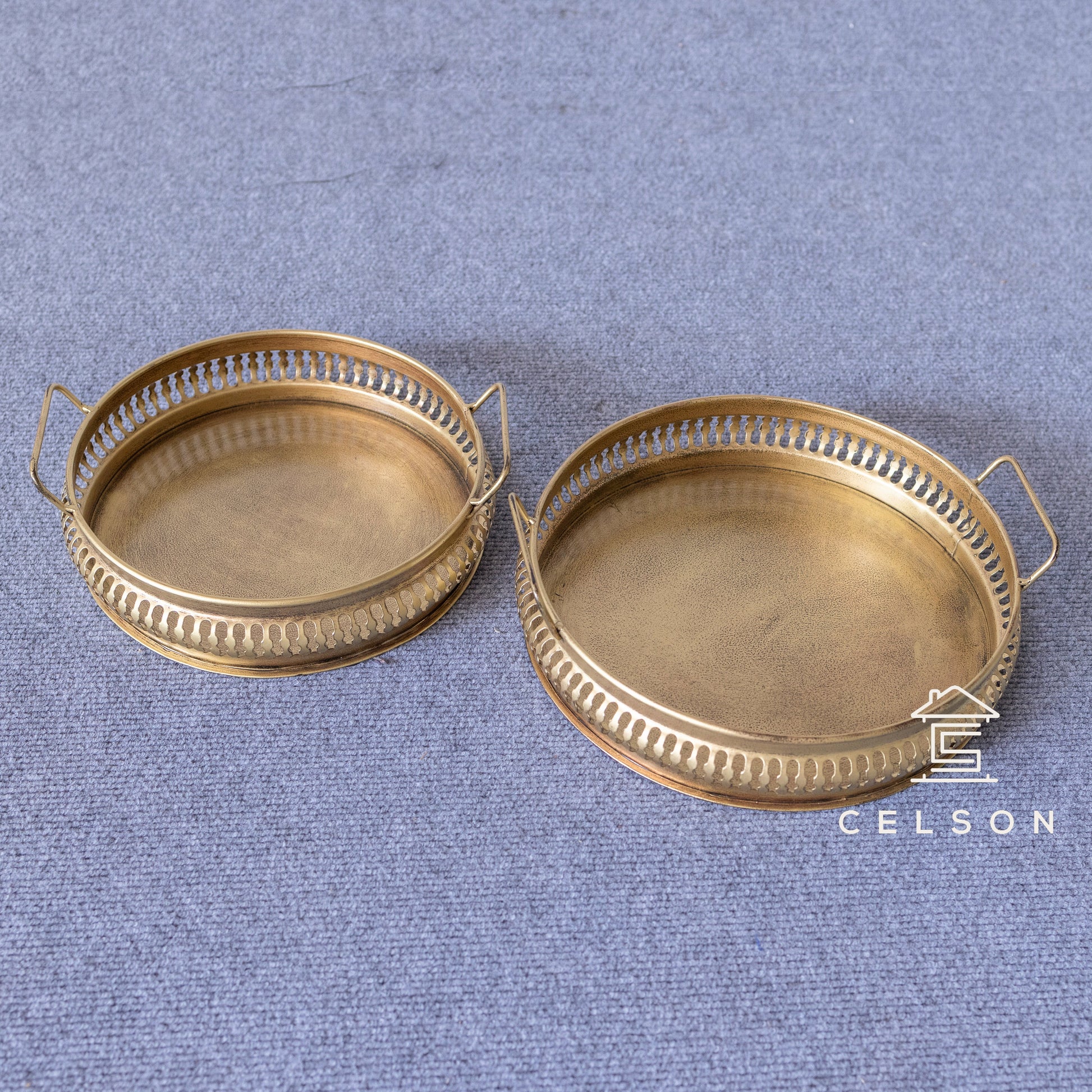 Yuna Brass Finish Tray