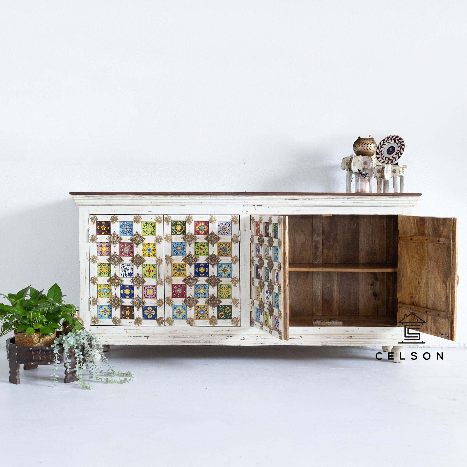 Yasmin Hand Carved Wooden Sideboard