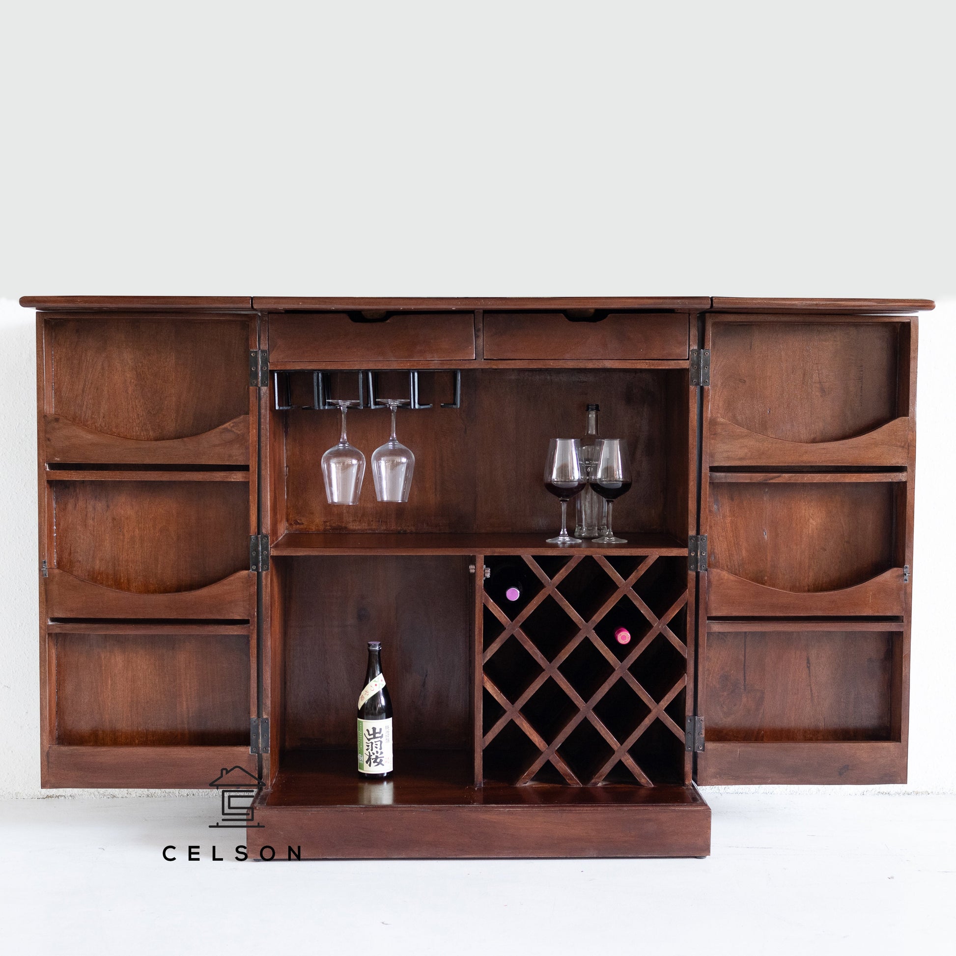 Vivian Tile Bar Cabinet