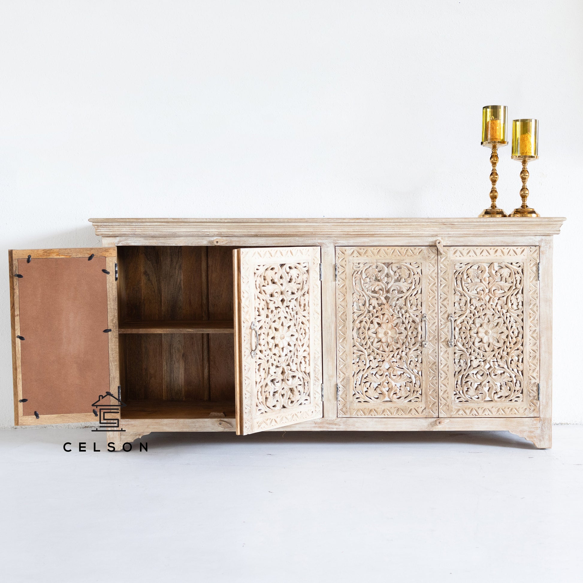 Riva Hand Carved Wooden Sideboard