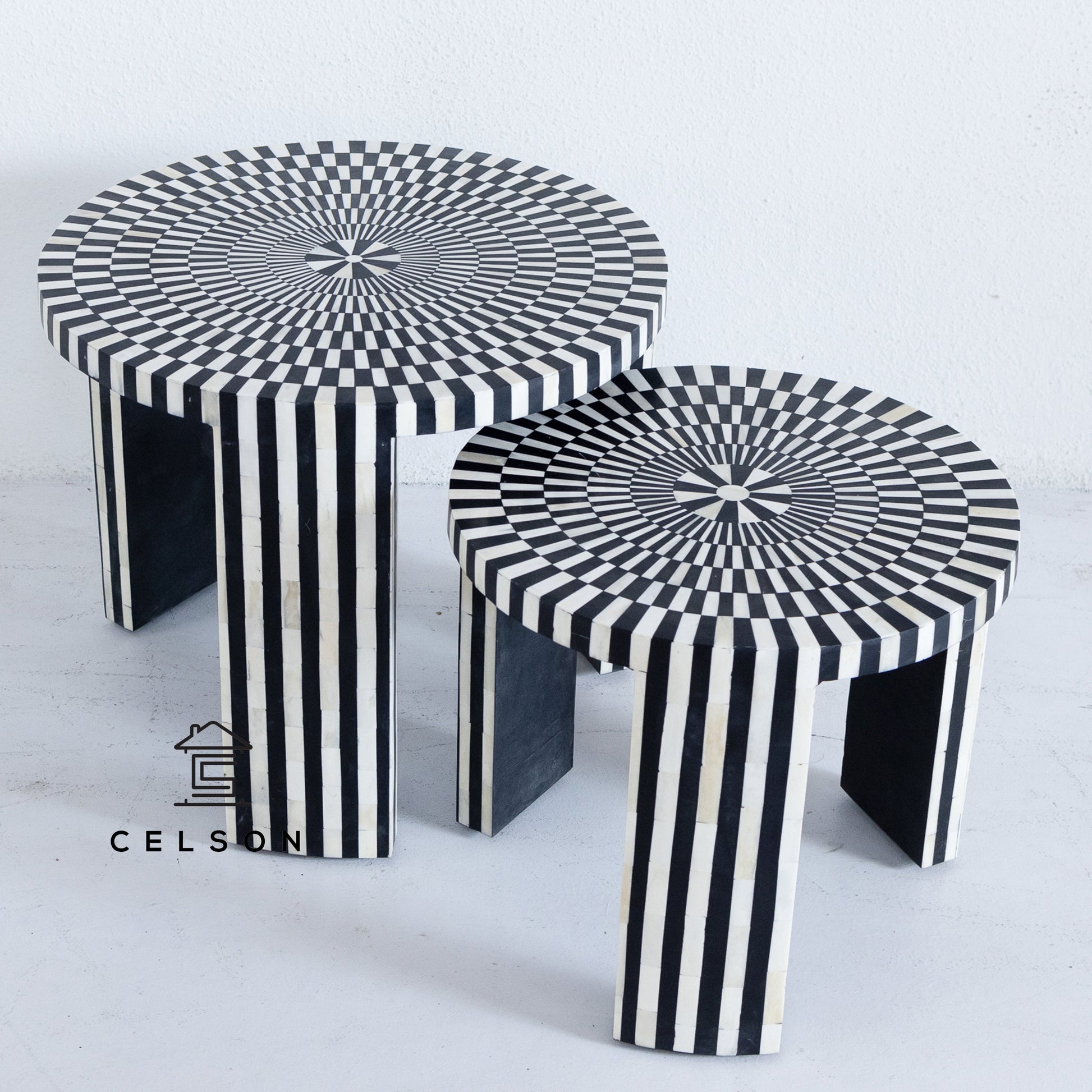 Naina Bone Inlay Nesting Coffee Table