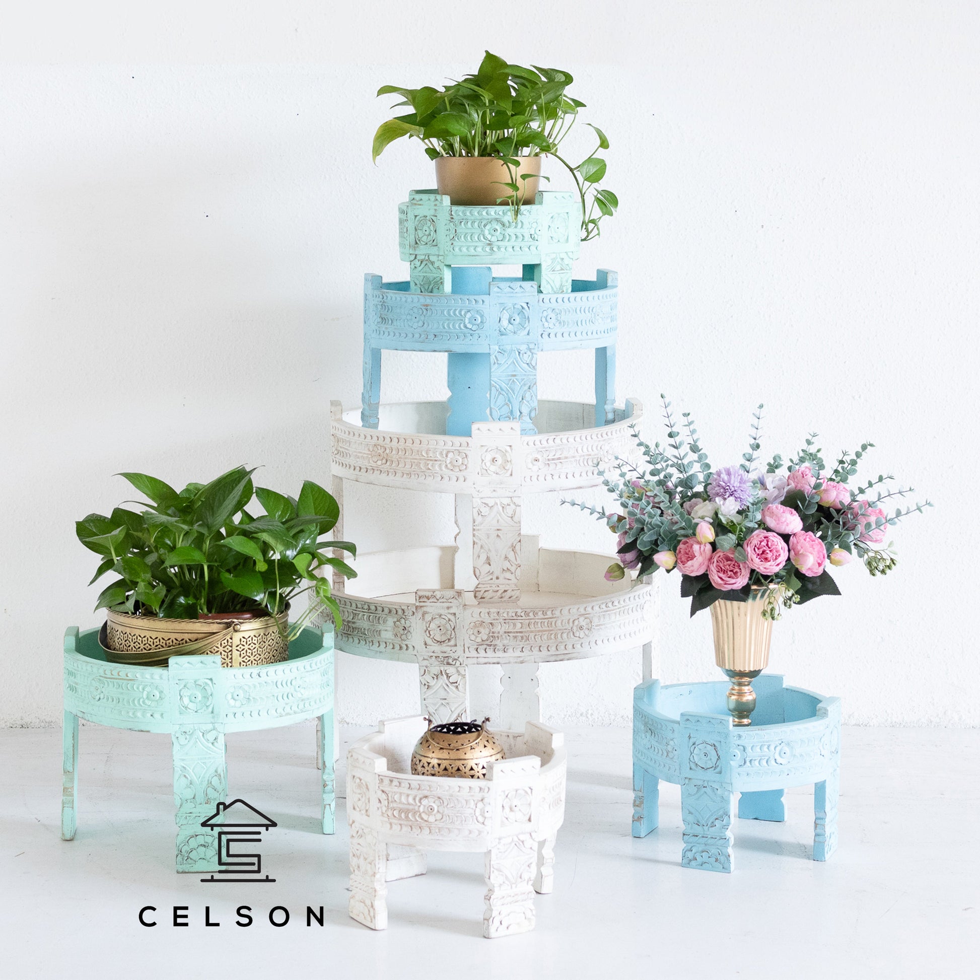 Hari Carved Chakki Table