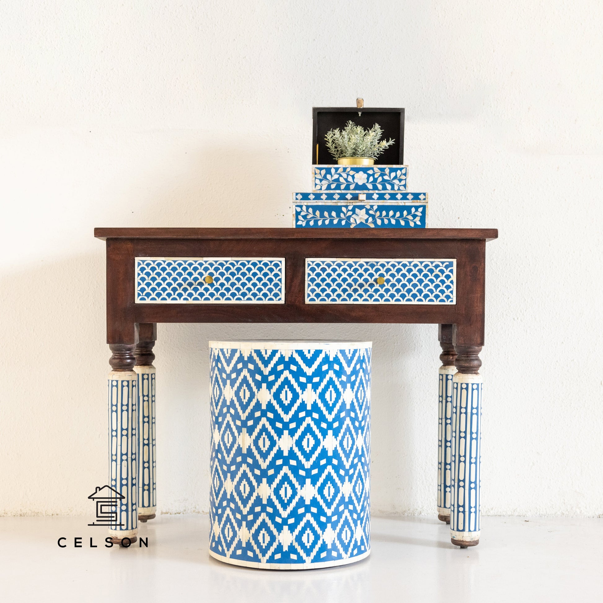 Nick Bone Inlay Console Table