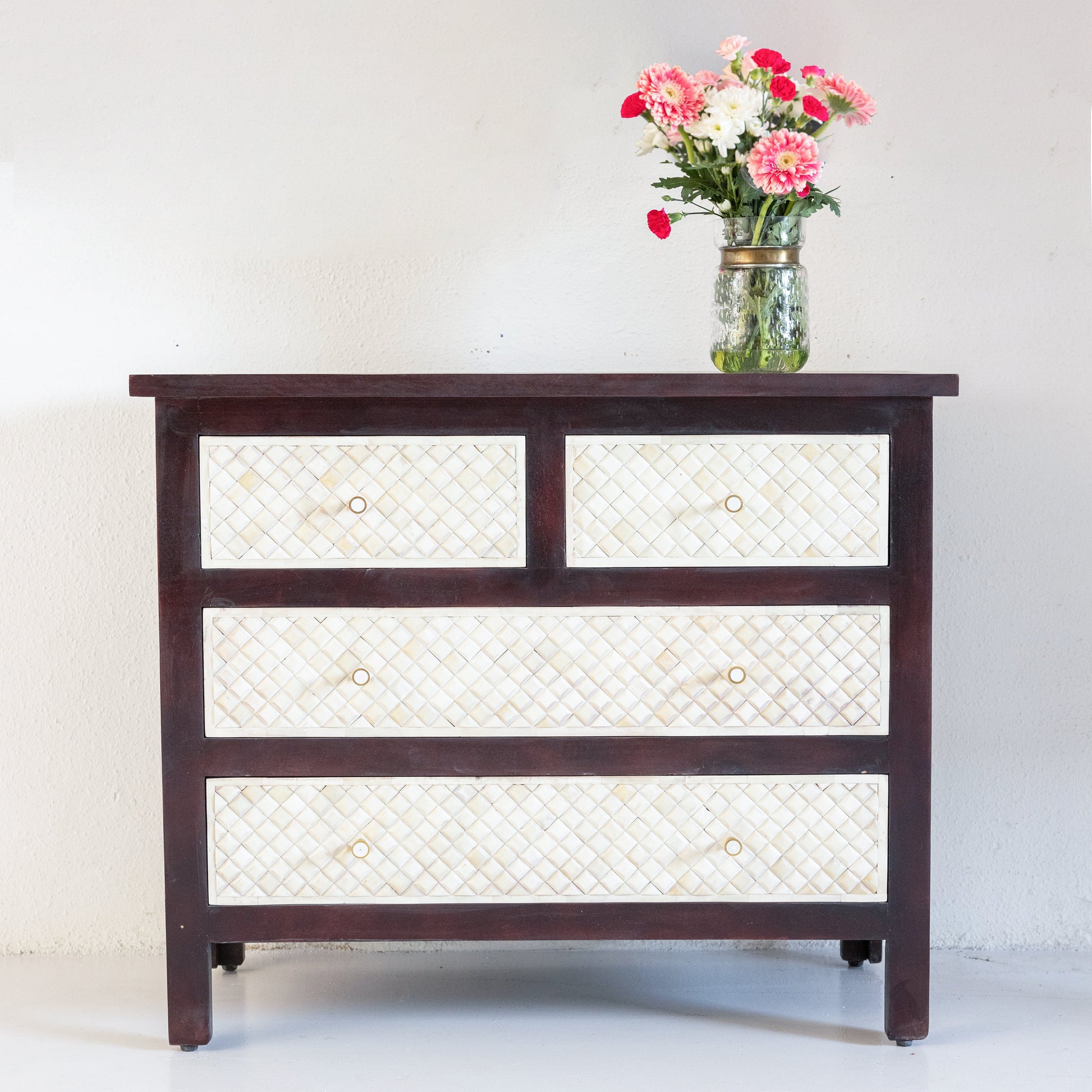 Ryan Wooden Carved Chest of drawer