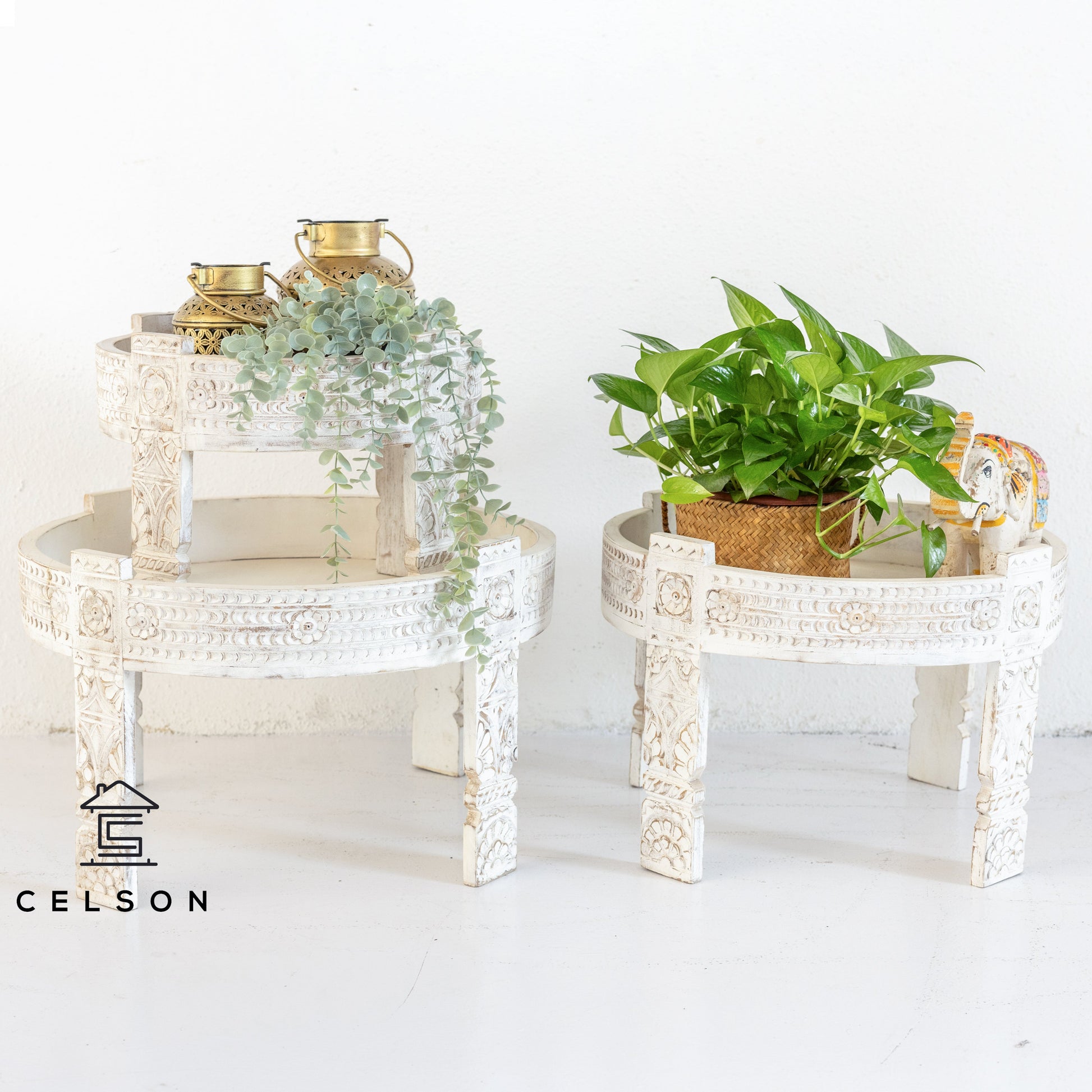 Hari Carved Chakki Table