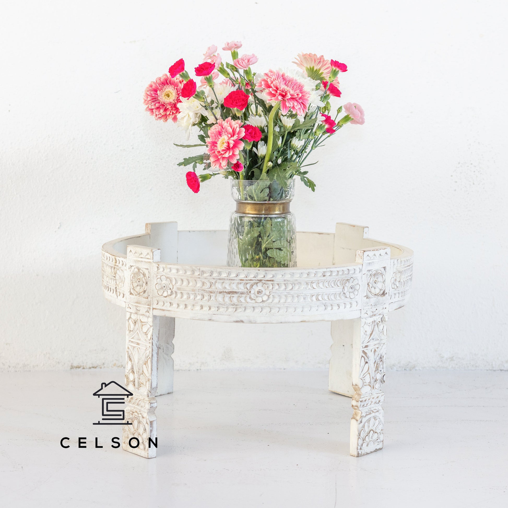 Hari Carved Chakki Table