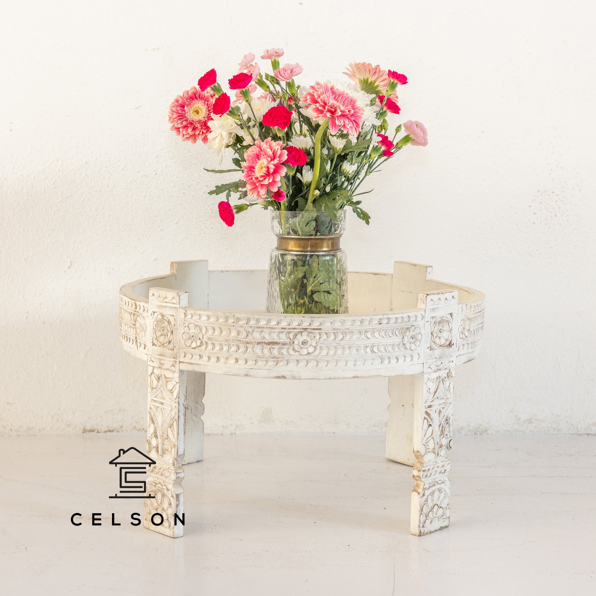 Hari Carved Chakki Table