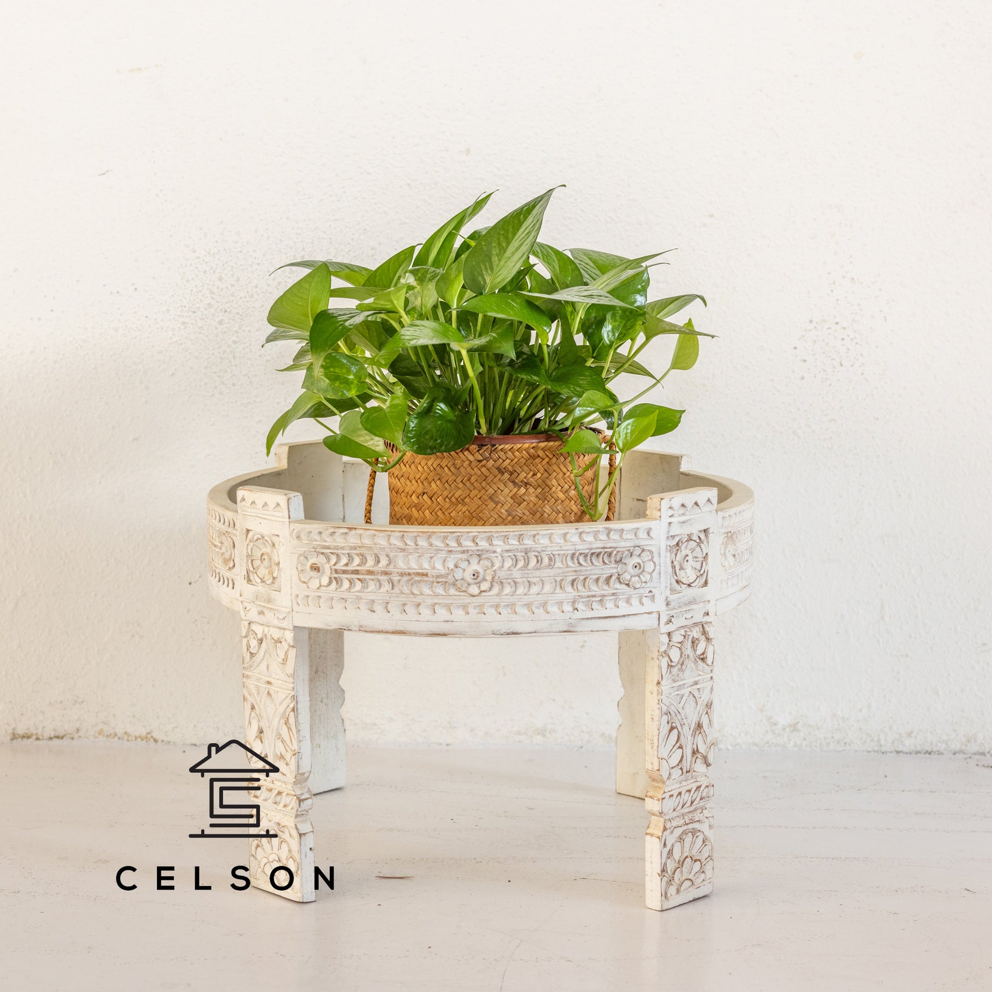 Hari Carved Chakki Table