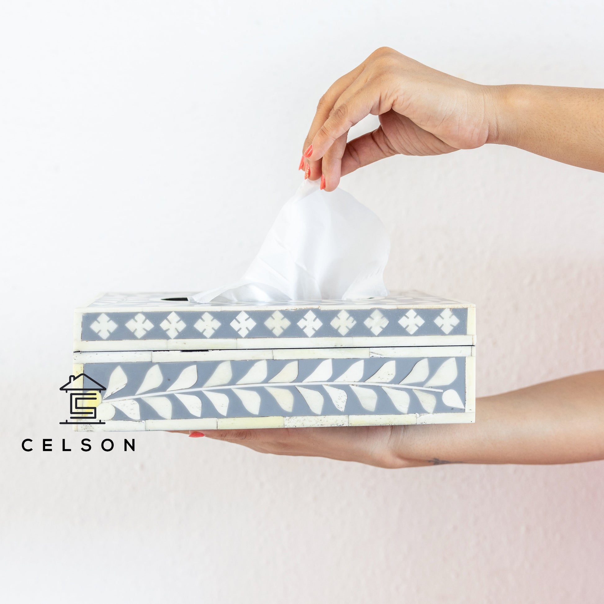 Obie MOP Inlay Tissue Box