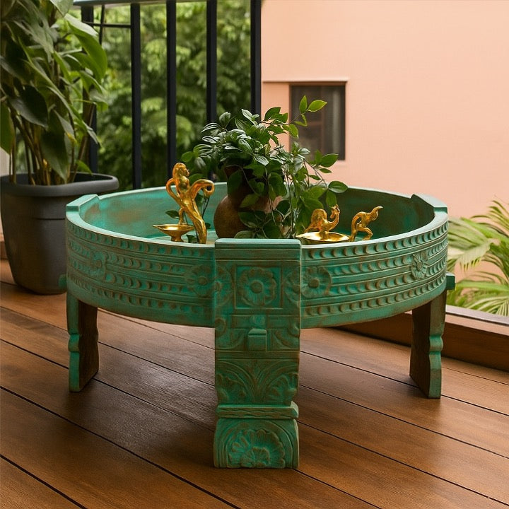Cabell Carved Chakki Coffee Table