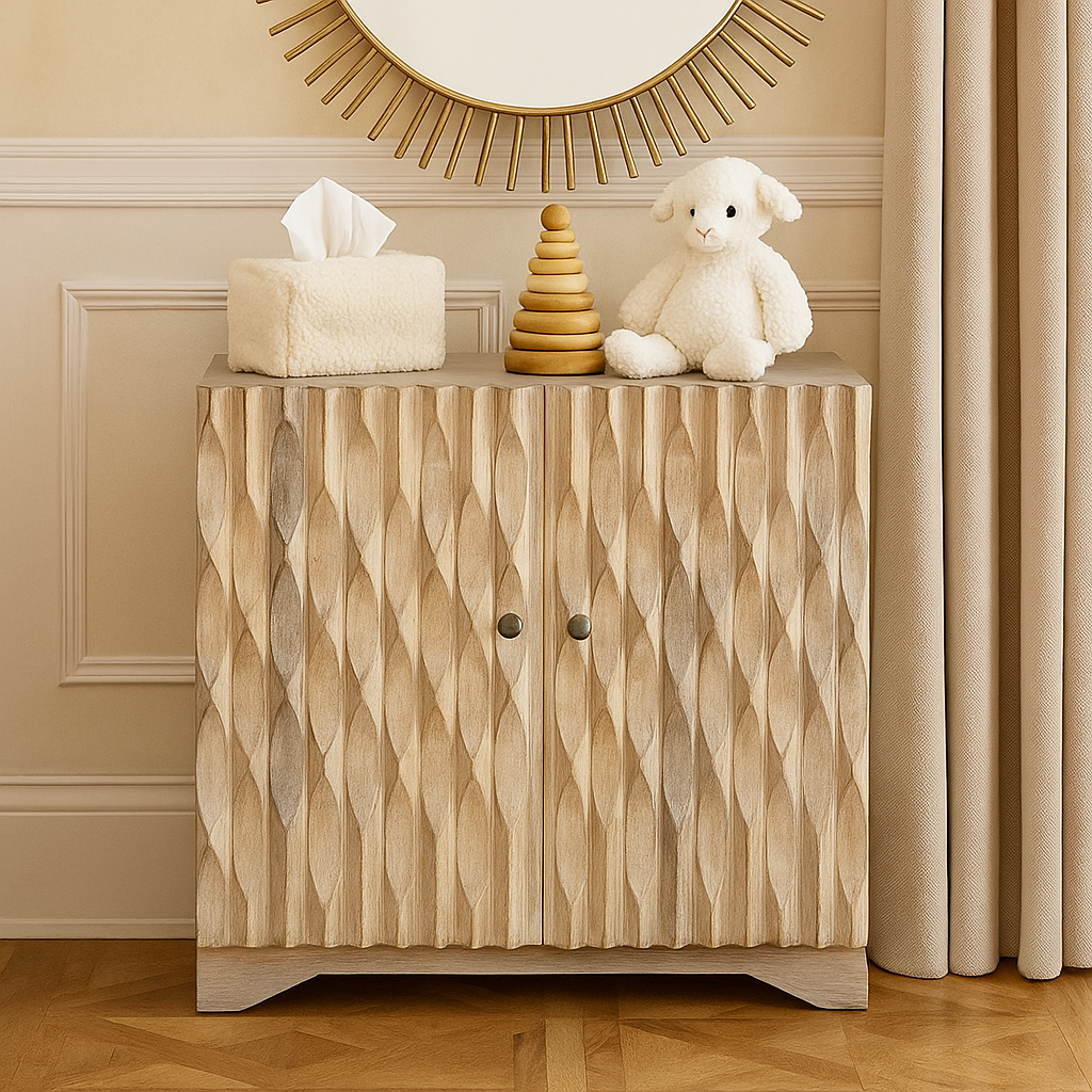 Bence Wooden Carved Cabinet