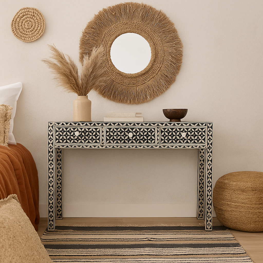Pasie Bone Inlay Console Table