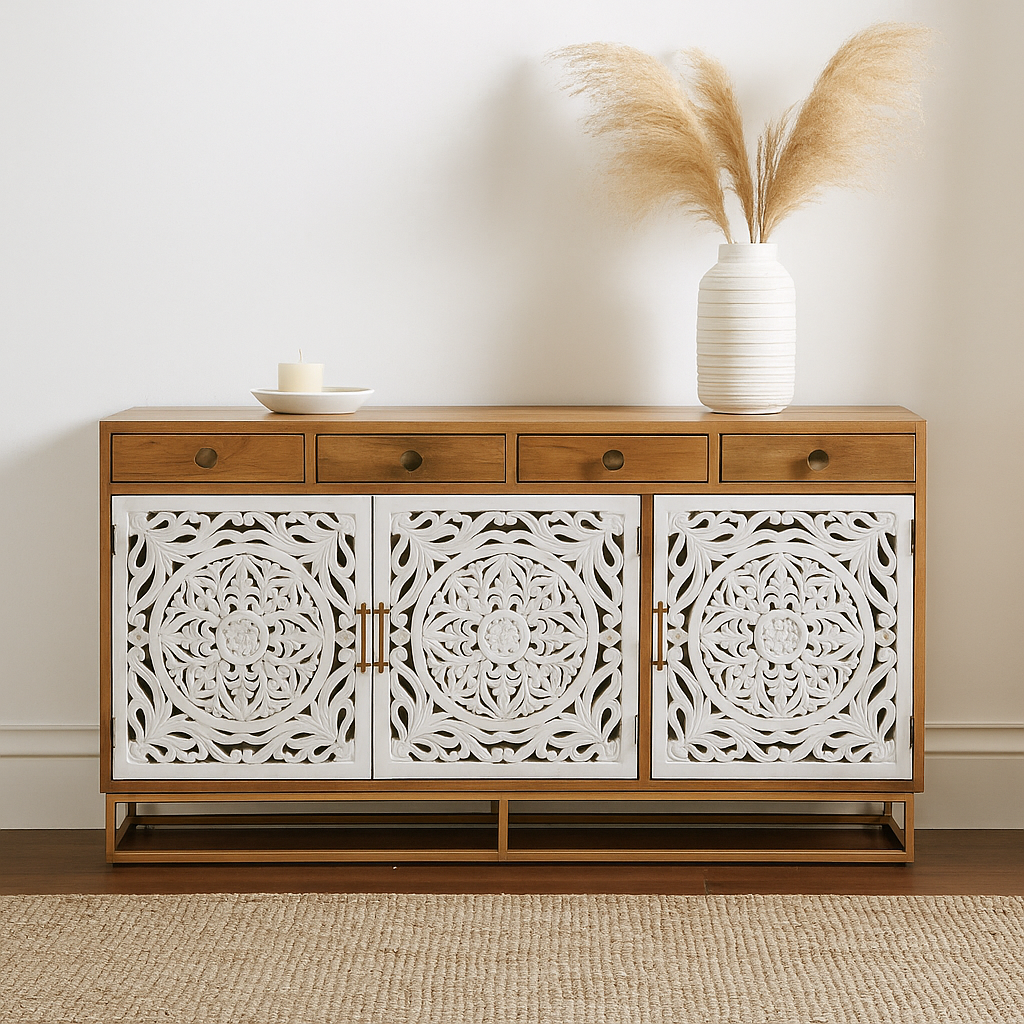 Peter Hand Carved Wooden Buffet