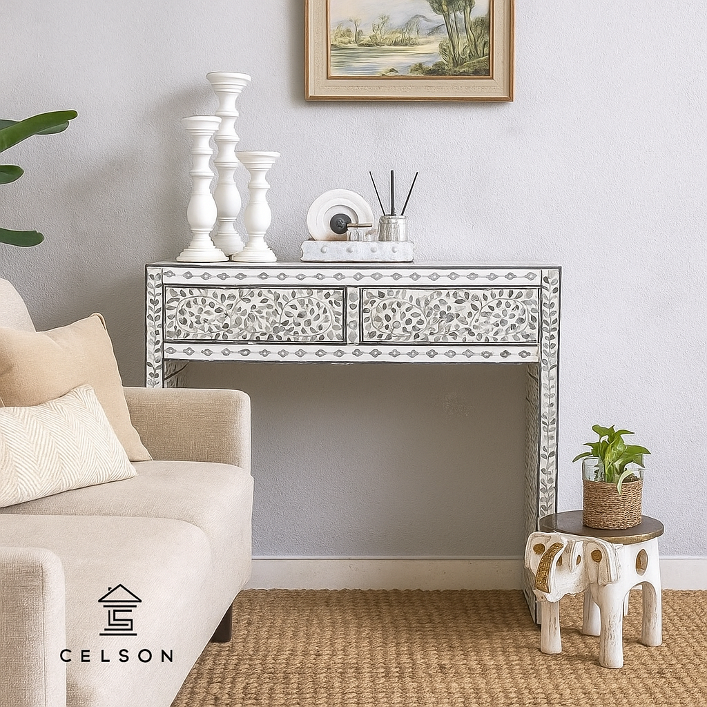 Audrey Mother of Pearl Inlay Console Table