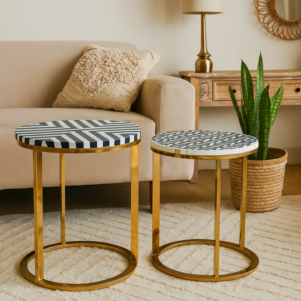 Paul Mother of Pearl Inlay Side Table