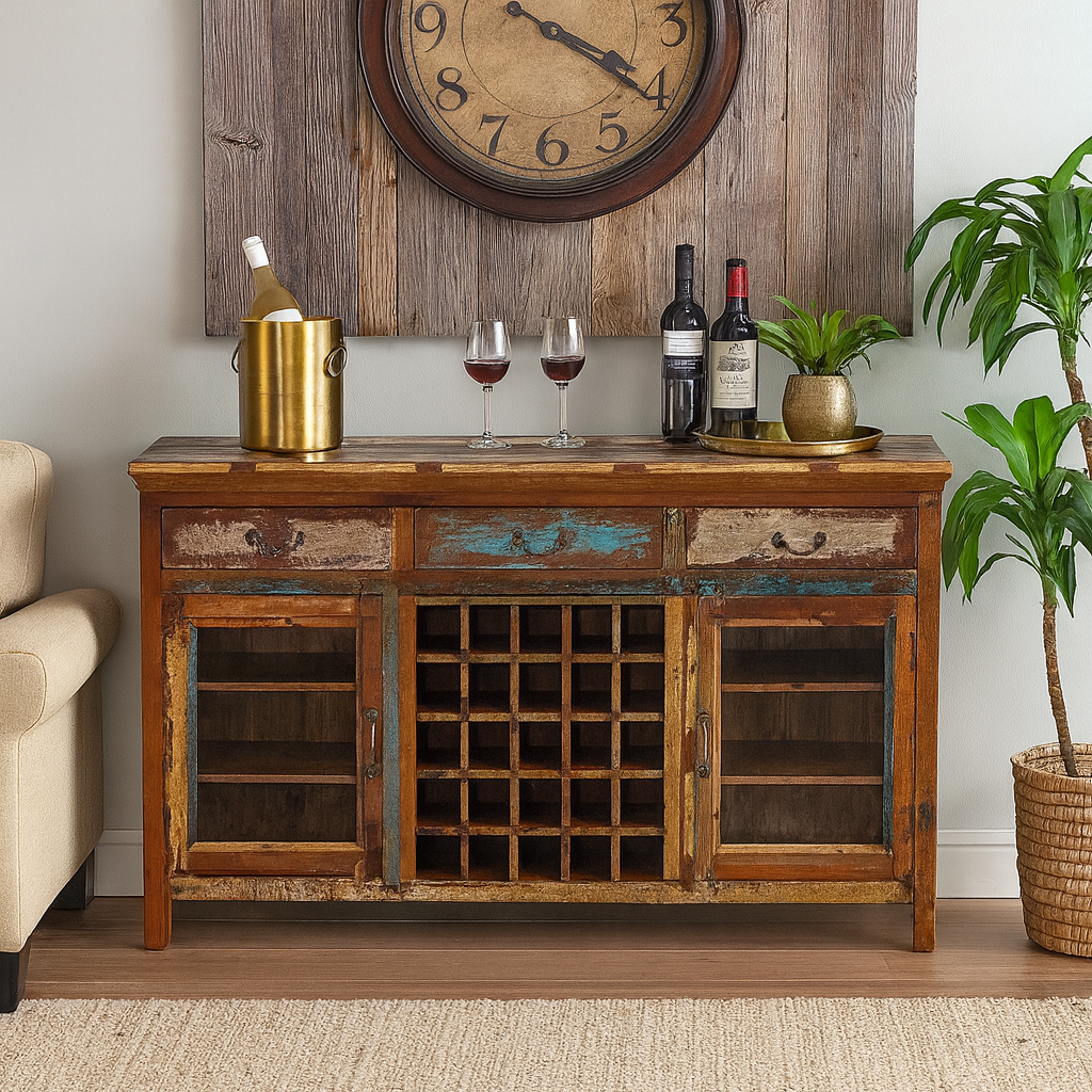 Carmen Wooden Bar Cabinet