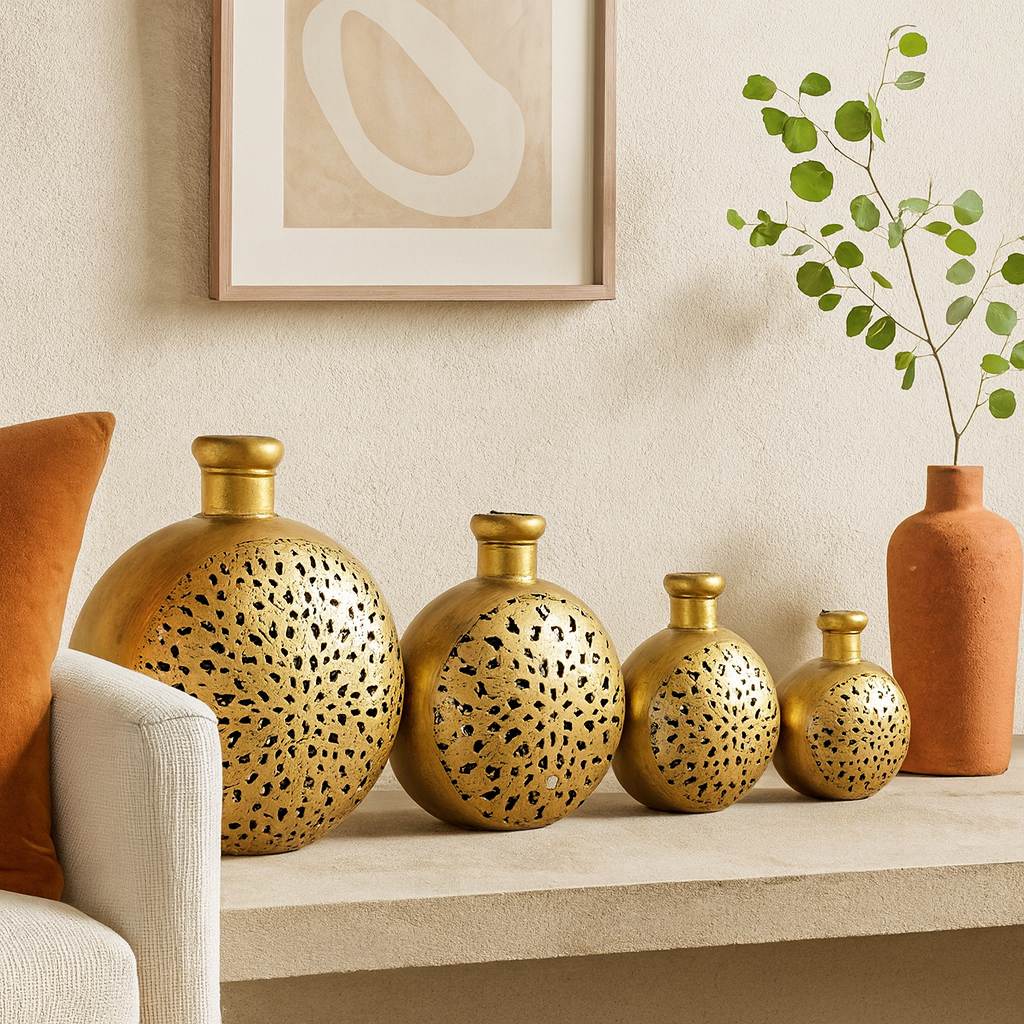 Rita Brass Finish Lantern