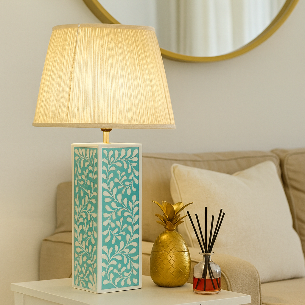 Ashley Bone Inlay lamp with shade
