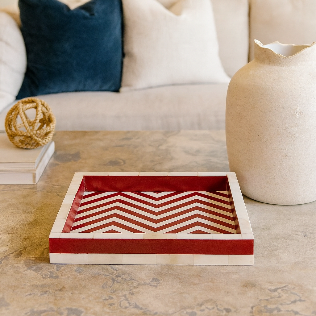 Sandy Bone Inlay Tray