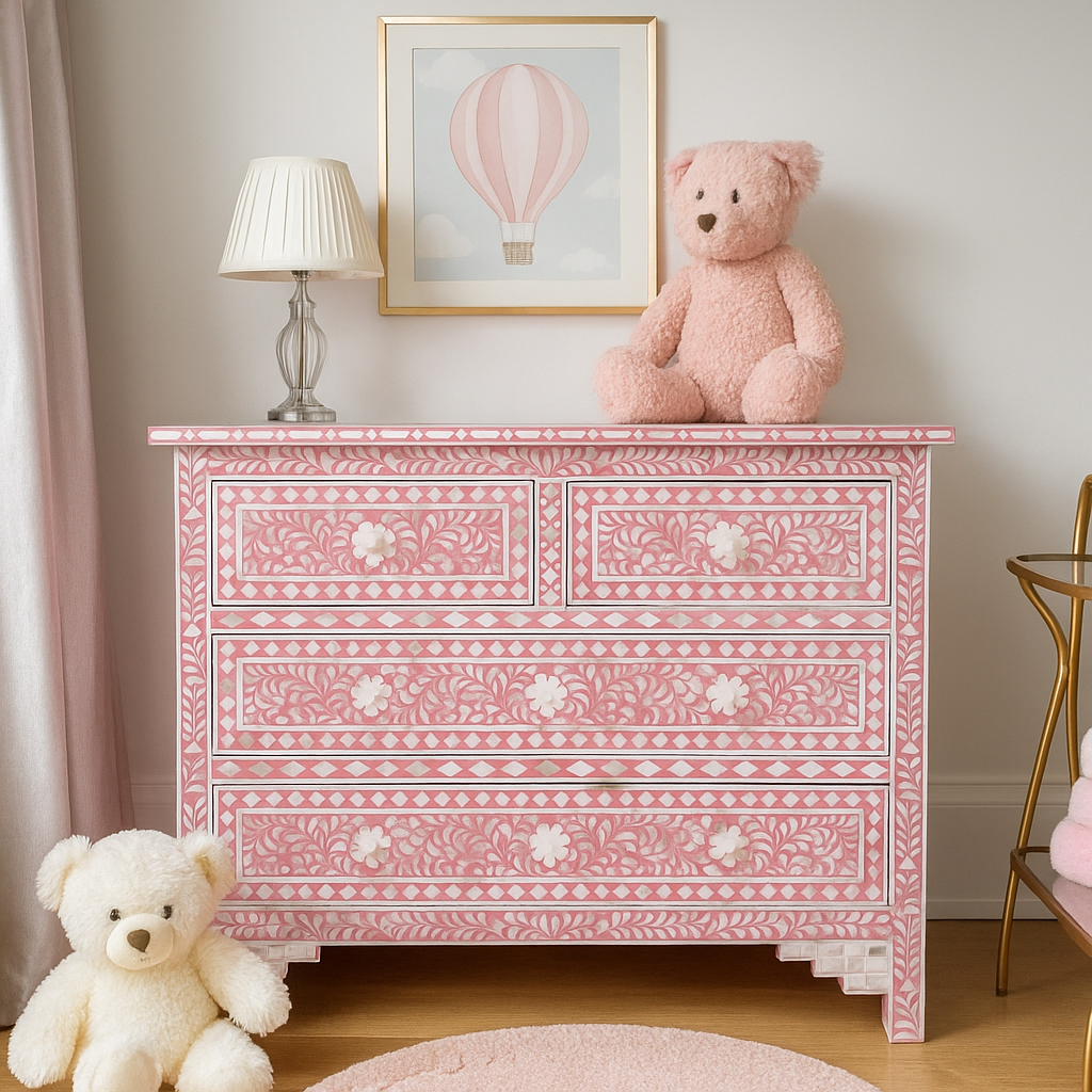 Bella Mother of Pearl Inlay Chest of Drawer