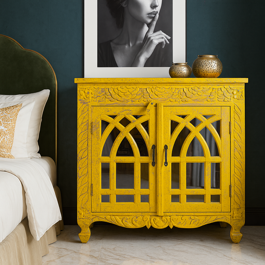 Becker Carved Wooden Chest