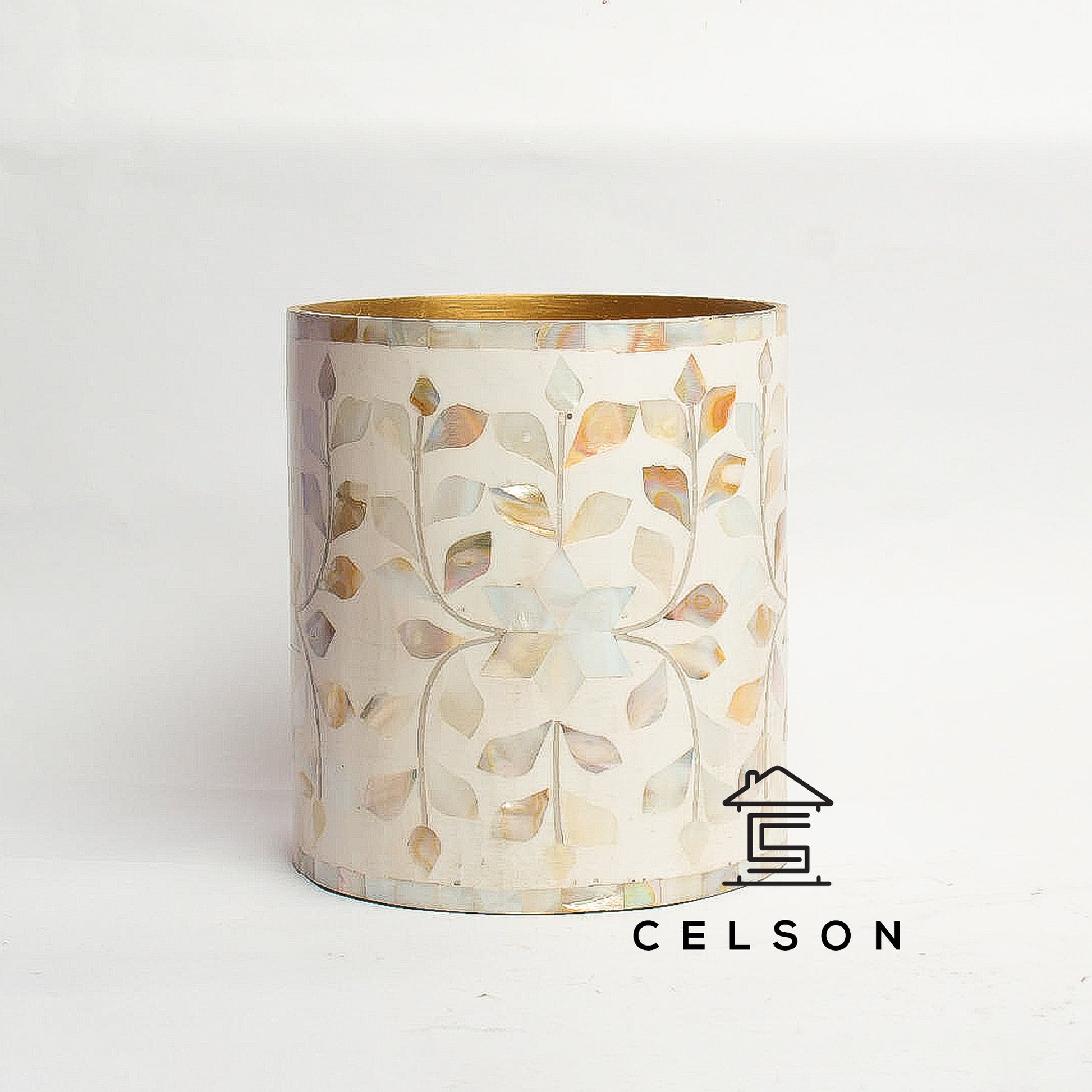 Shea Mother Of Pearl Inlay Vase