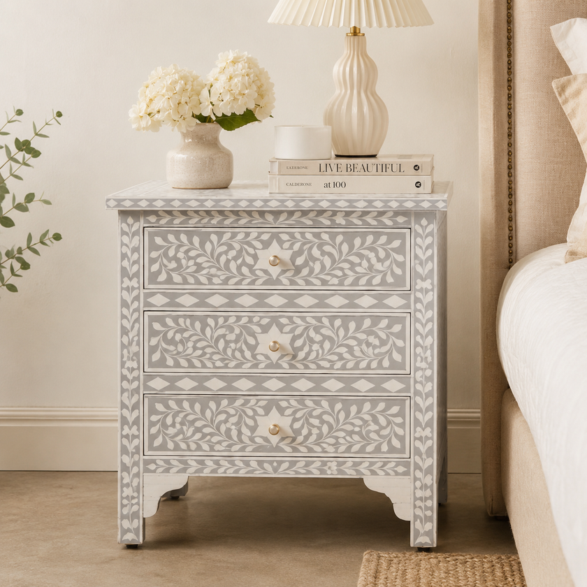Emna Bone Inlay Bedside
