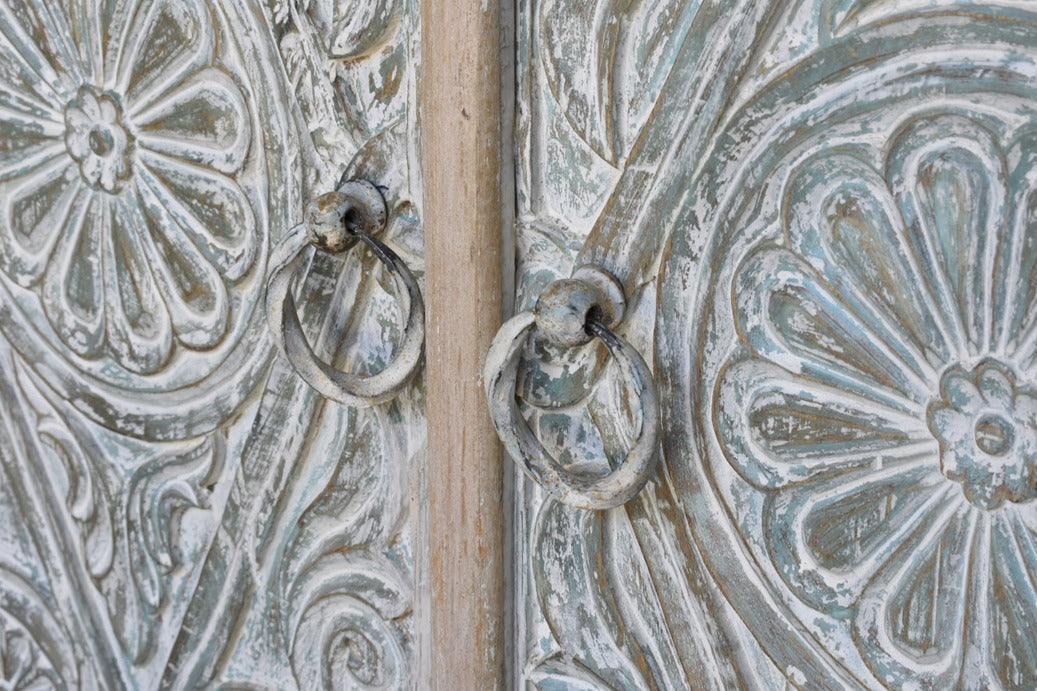 Eamon Carved Wooden Chest
