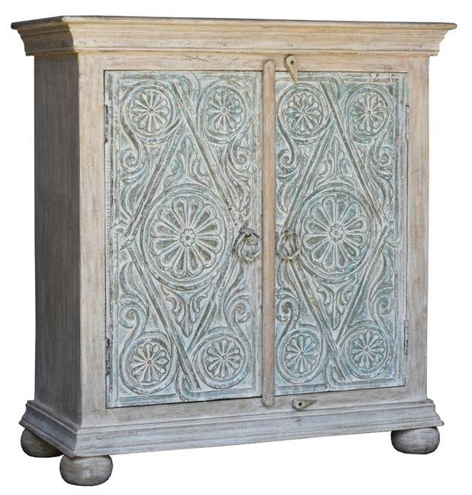 Eamon Carved Wooden Chest