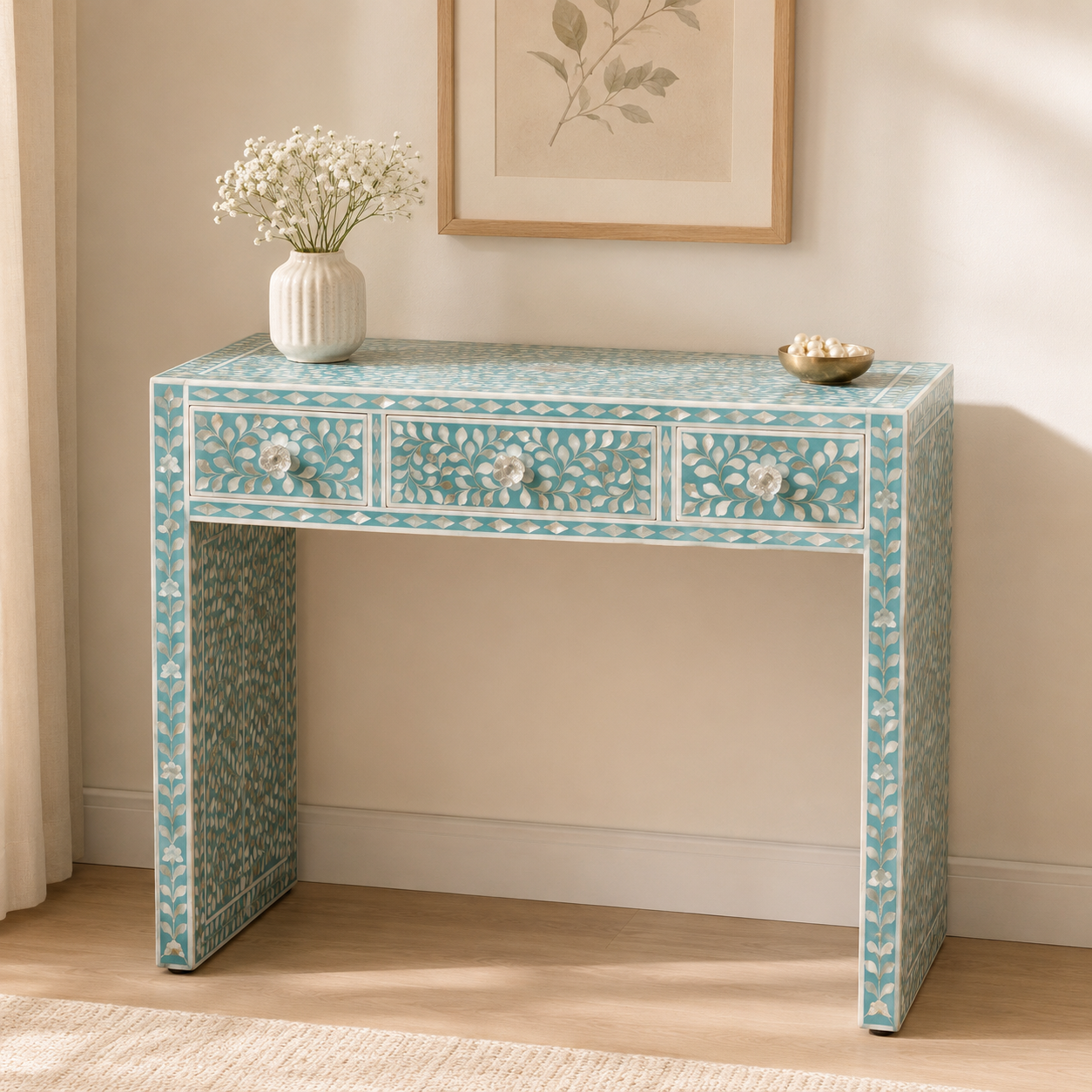 Jenny Mother of Pearl Inlay Console Table